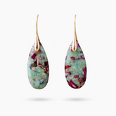Boucles d'oreilles goutte en jaspe Rosy Reef