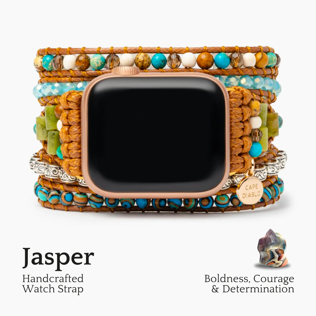 Bracelet Apple Watch Twisted Ocean Jasper
