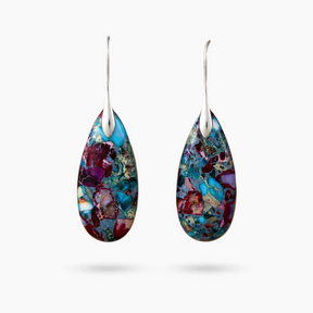 Boucles d'oreilles pendantes en jaspe Mystic Depths