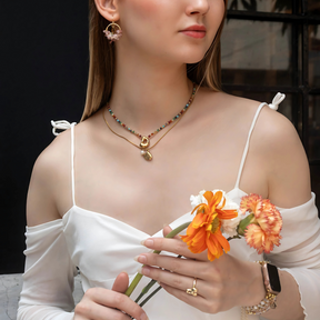 Collier Initial en Bulles Pastel