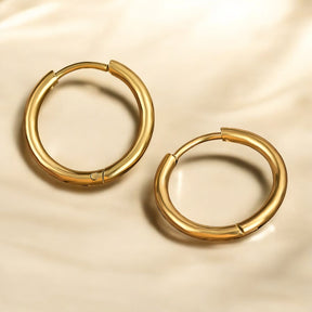 Boucles d'oreilles créoles en or brillant