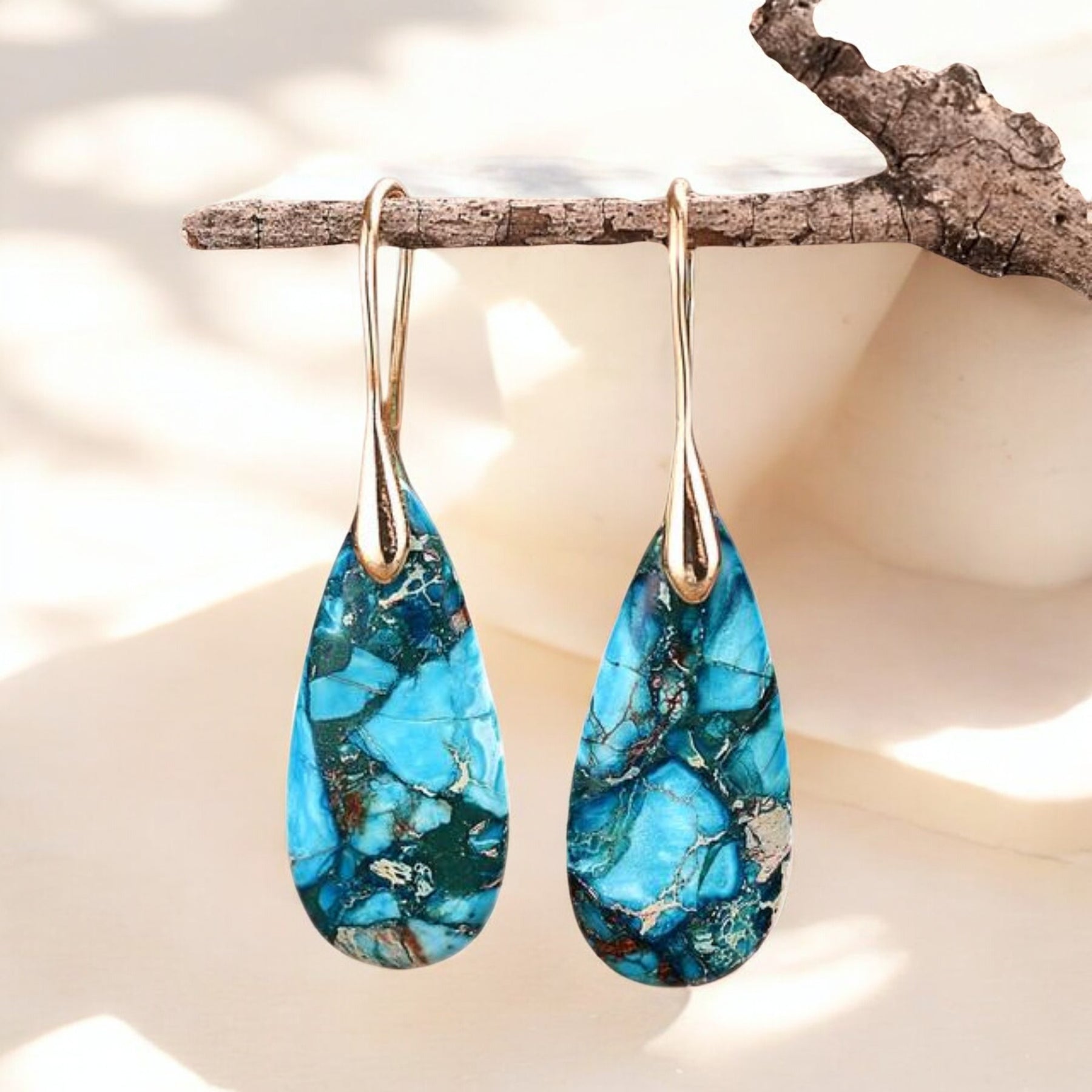 Boucles d'oreilles goutte d'eau Protection de l'énergie océanique