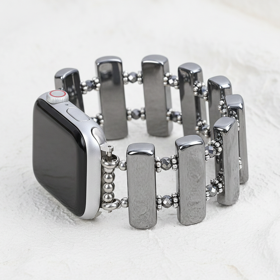 Bracelet extensible Apple Watch Éclipse Platine