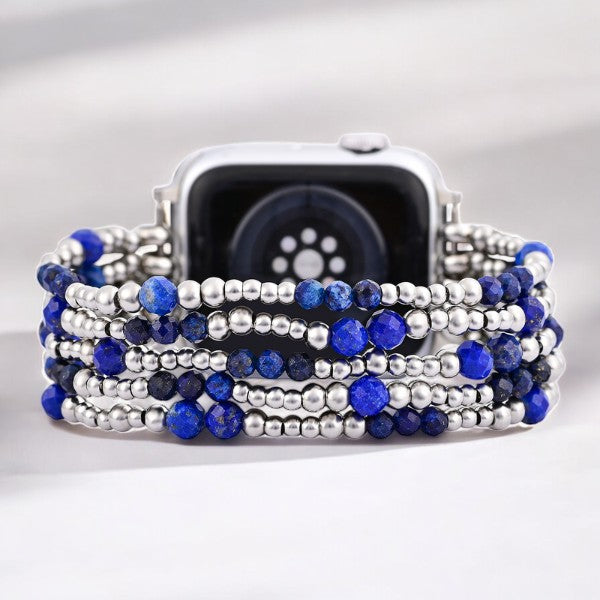 Bracelet extensible argent Azure Serenity pour Apple Watch