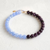 Collier épais à perles violettes