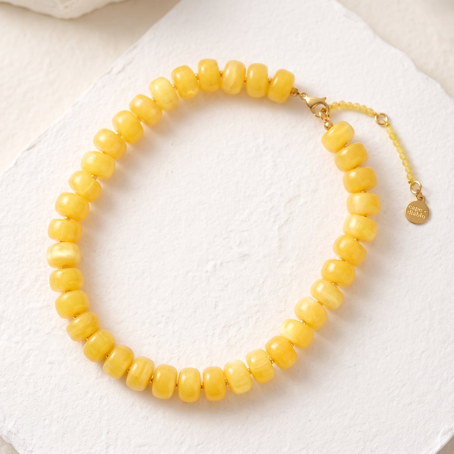 Collier imposant couleur miel éclatant