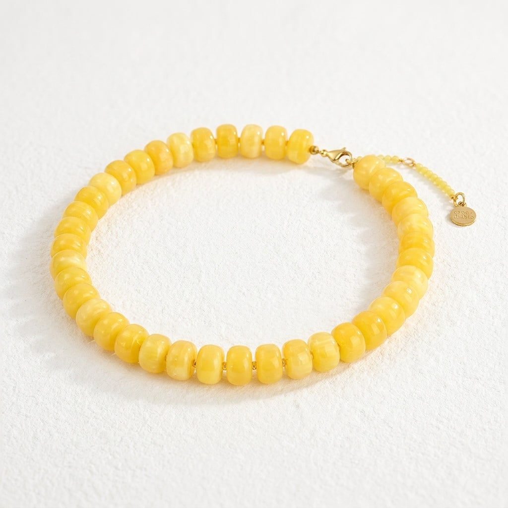 Collier imposant couleur miel éclatant