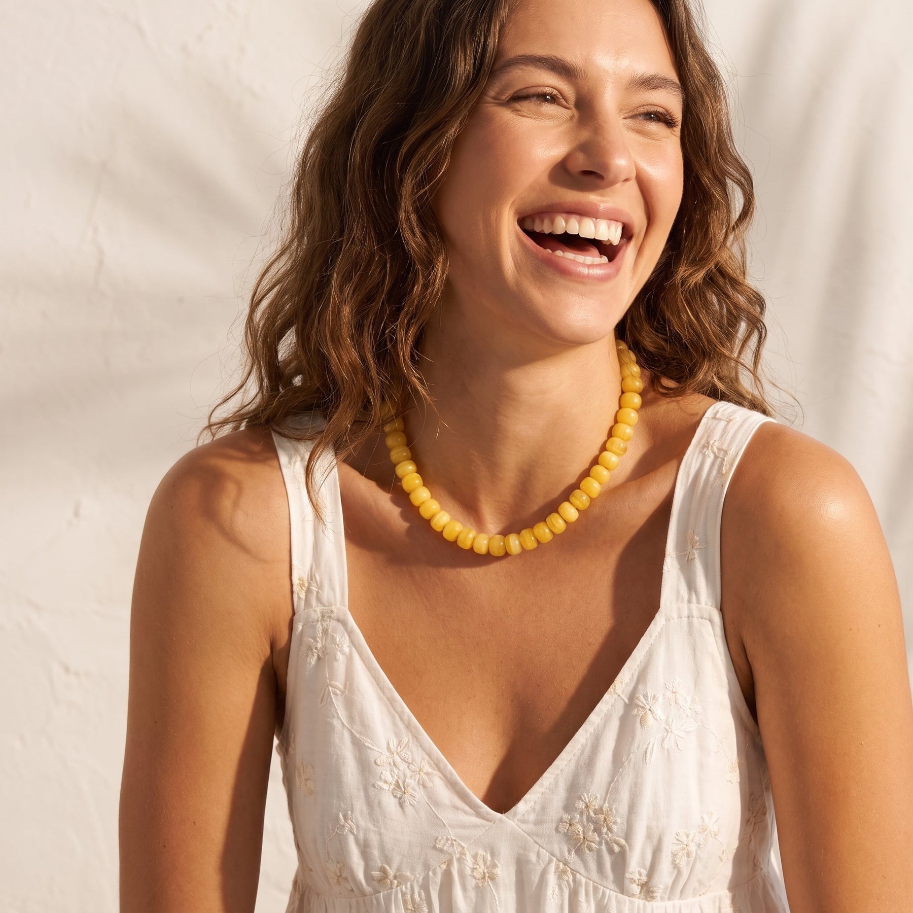 Collier imposant couleur miel éclatant