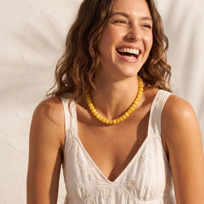 Collier imposant couleur miel éclatant
