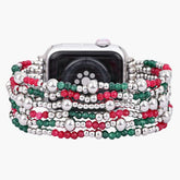 Bracelet extensible Apple Watch Élégance Argentée Festive