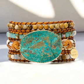 Bracelet en pierre Jaspe Terre Bleue
