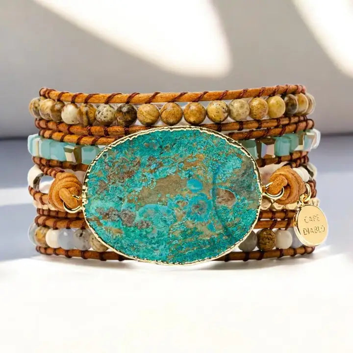 Bracelet en pierre Jaspe Terre Bleue