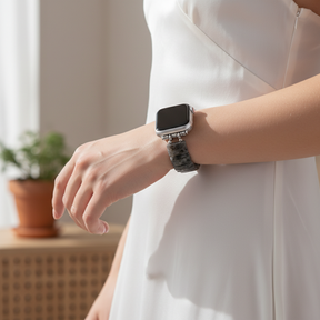 Bracelet extensible en pierre équilibre de minuit pour Apple Watch