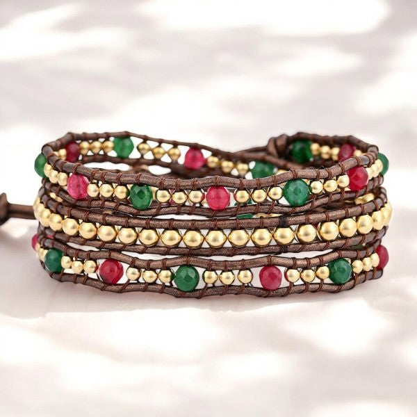 Bracelet Enveloppant Cœur Joyeux Noël