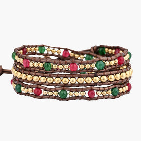 Bracelet enroulé en forme de cœur « Joyeux Noël »