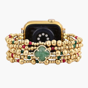 Bracelet de montre extensible Merry Clover Gold Apple Watch