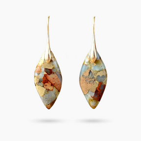 Boucles d'oreilles en jaspe feuilles Terra Hues