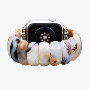 Bracelet Apple Watch en agate ivoire dune