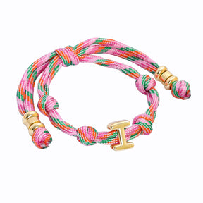Bracelets à nœud avec initiale