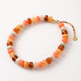 Collier imposant aux tons chaleureux du coucher de soleil