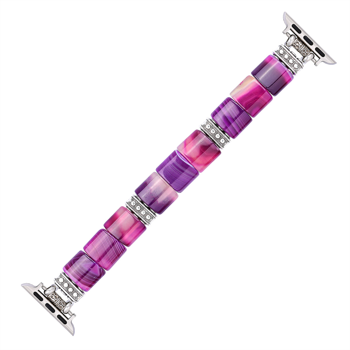 Bracelet extensible en agate Amethyst Aura pour Apple Watch