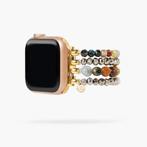 Bracelet Apple Watch en cascade de perles d'agate