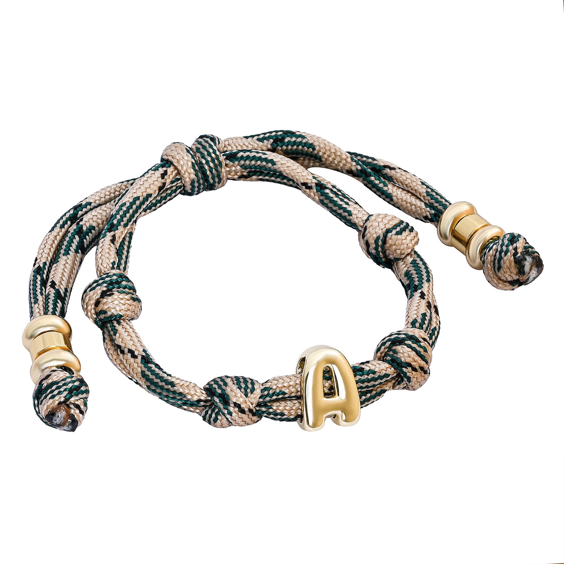 Bracelets à nœud avec initiale