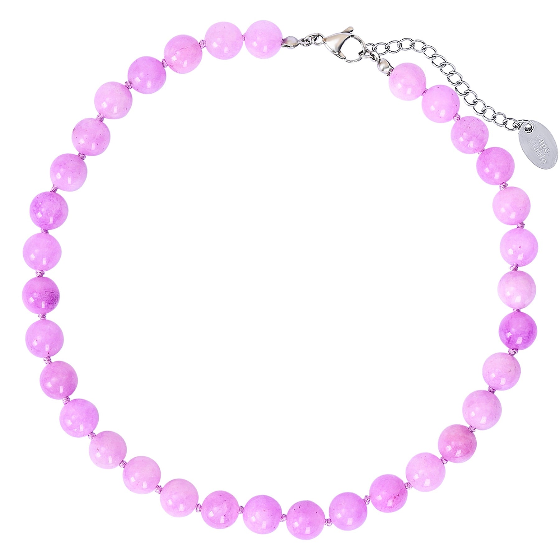 Collier ras-du-cou en jade lilas bienheureux