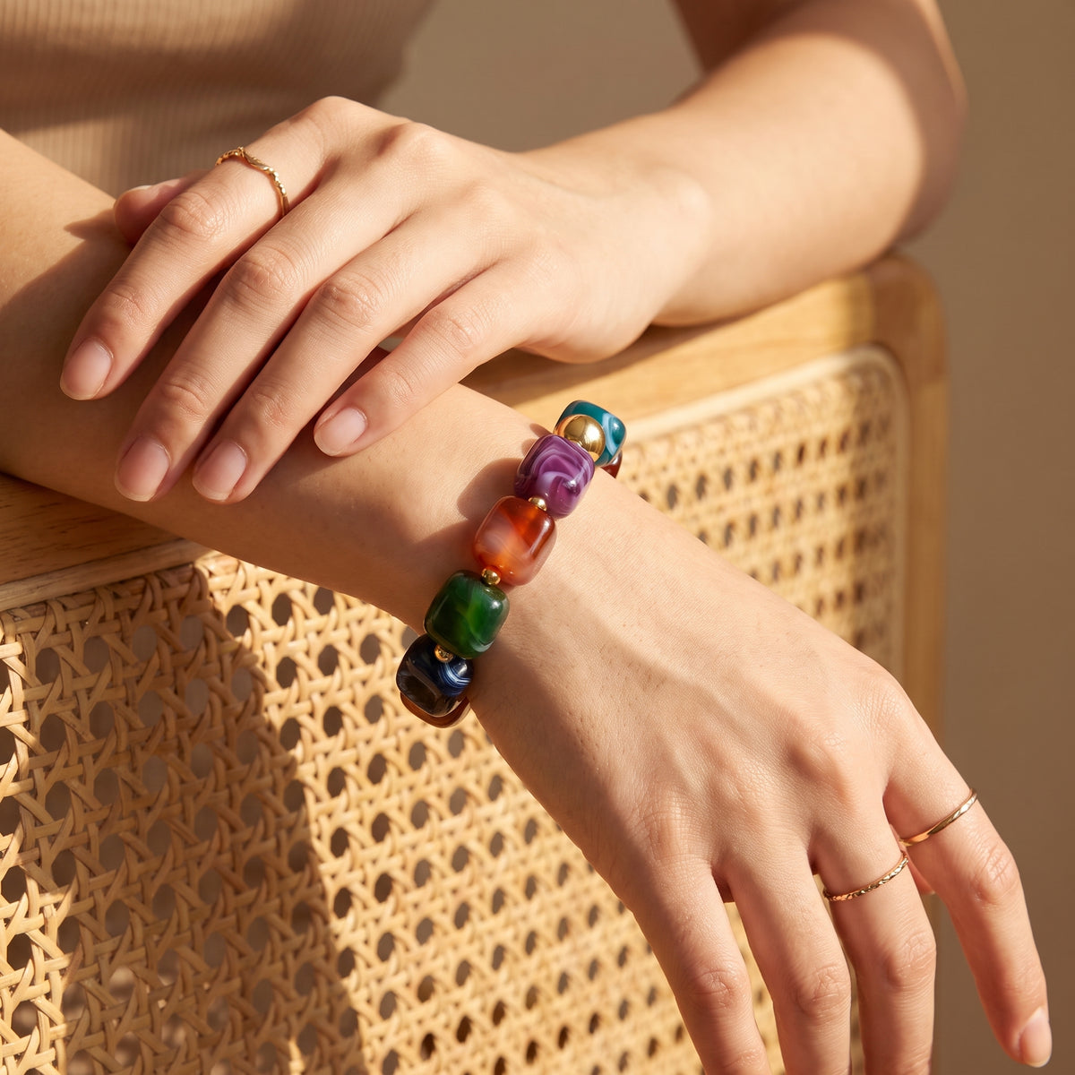 Bracelet chunky multicolore mystique