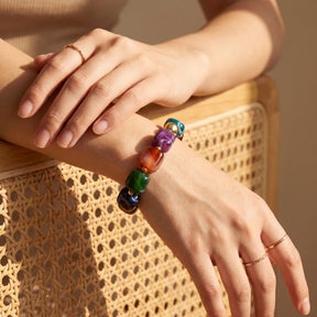 Bracelet chunky multicolore mystique
