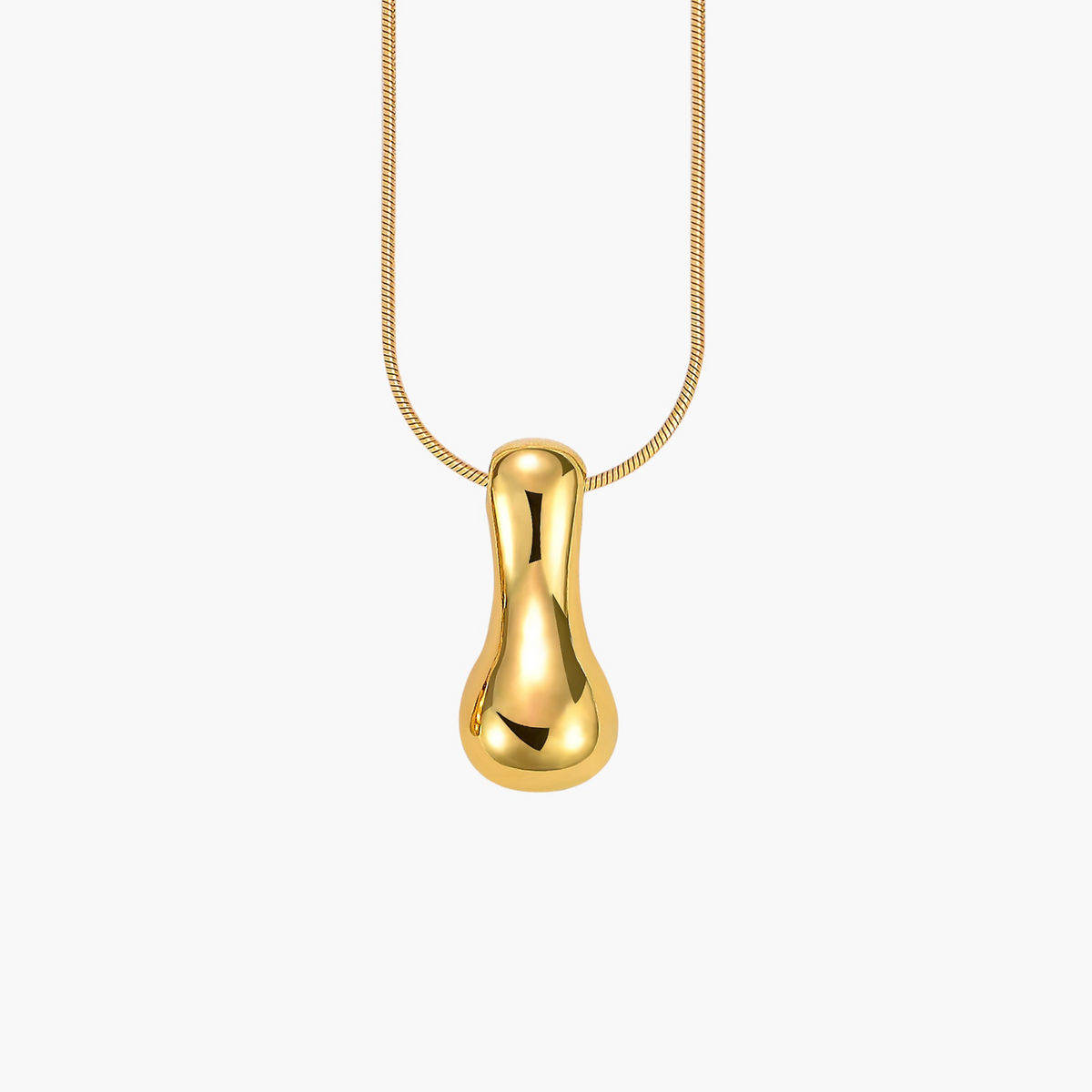 Collier initial lettre bulle éclat doré