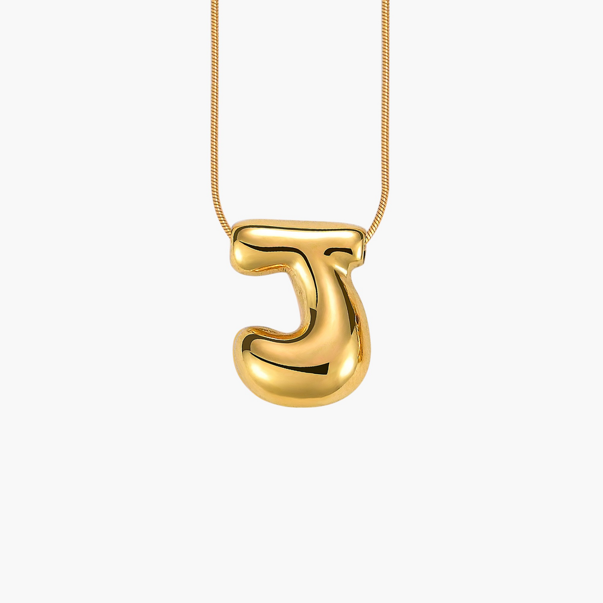 Collier initial lettre bulle éclat doré