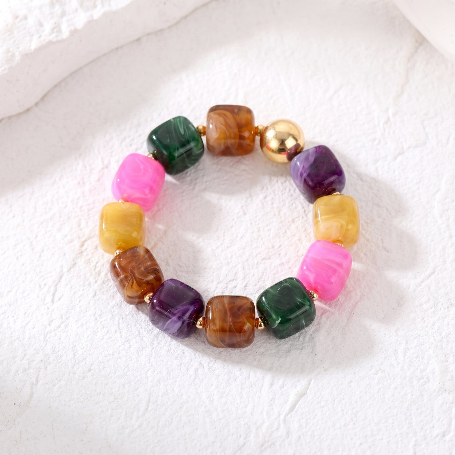 Bracelet chunky multicolore Golden Tropics