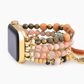 Bracelet de montre extensible en jaspe Golden Tree of Life