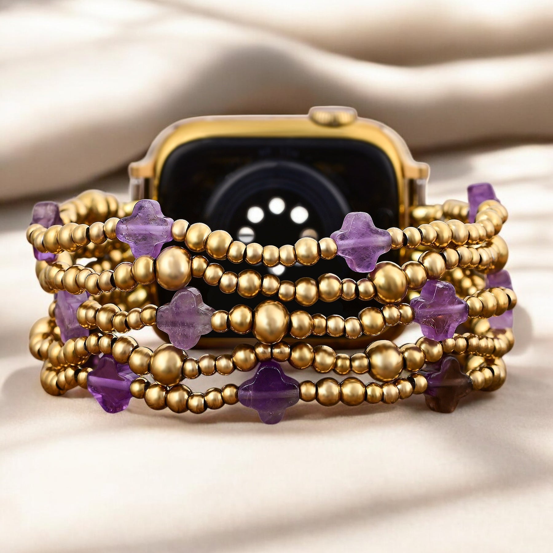 Bracelet Apple Watch Purple Majesty Cross Stretch