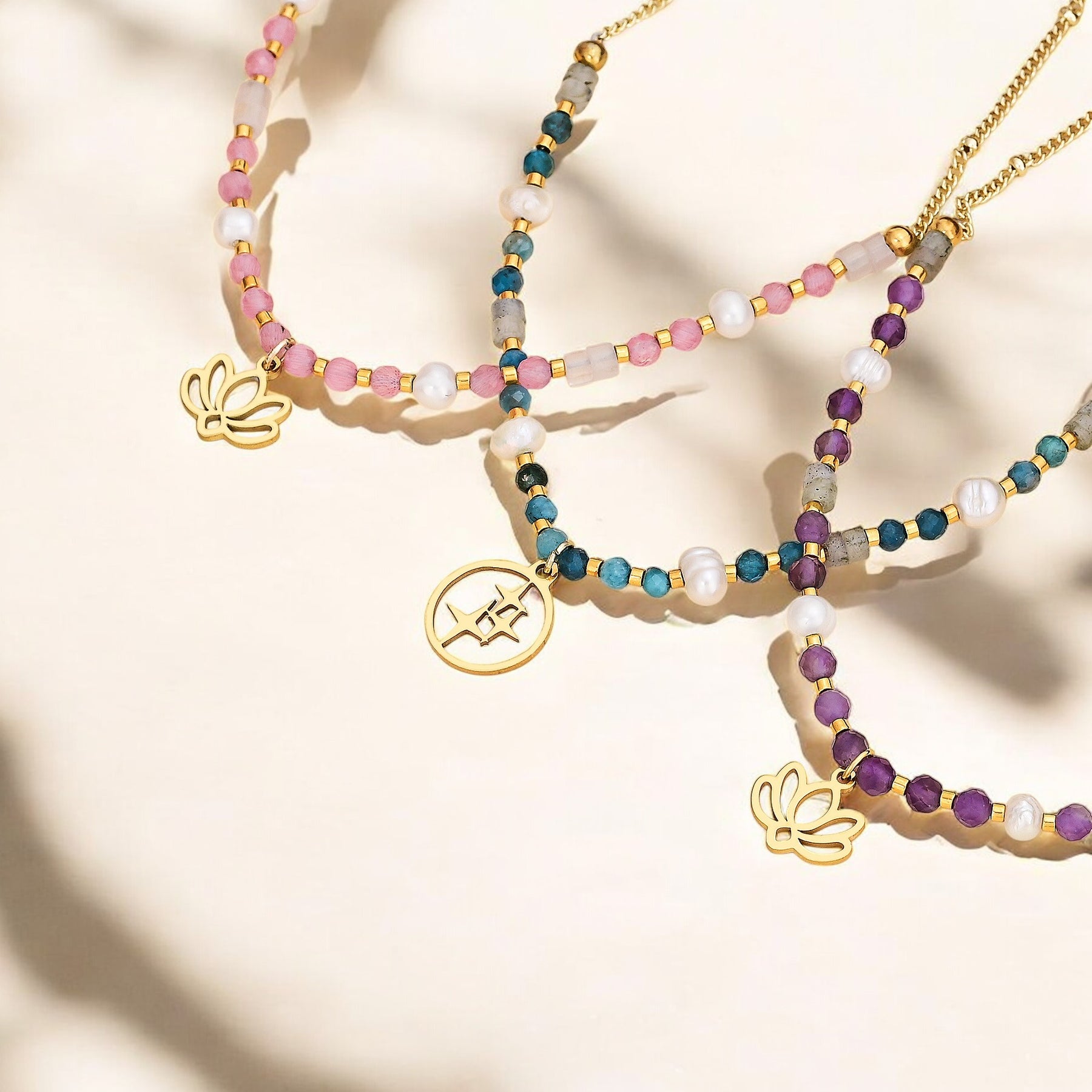 Collier Lotus Améthyste