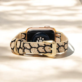 Bracelet Apple Watch en cuir Midnight Scales