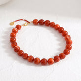 Collier épais à perles rouges