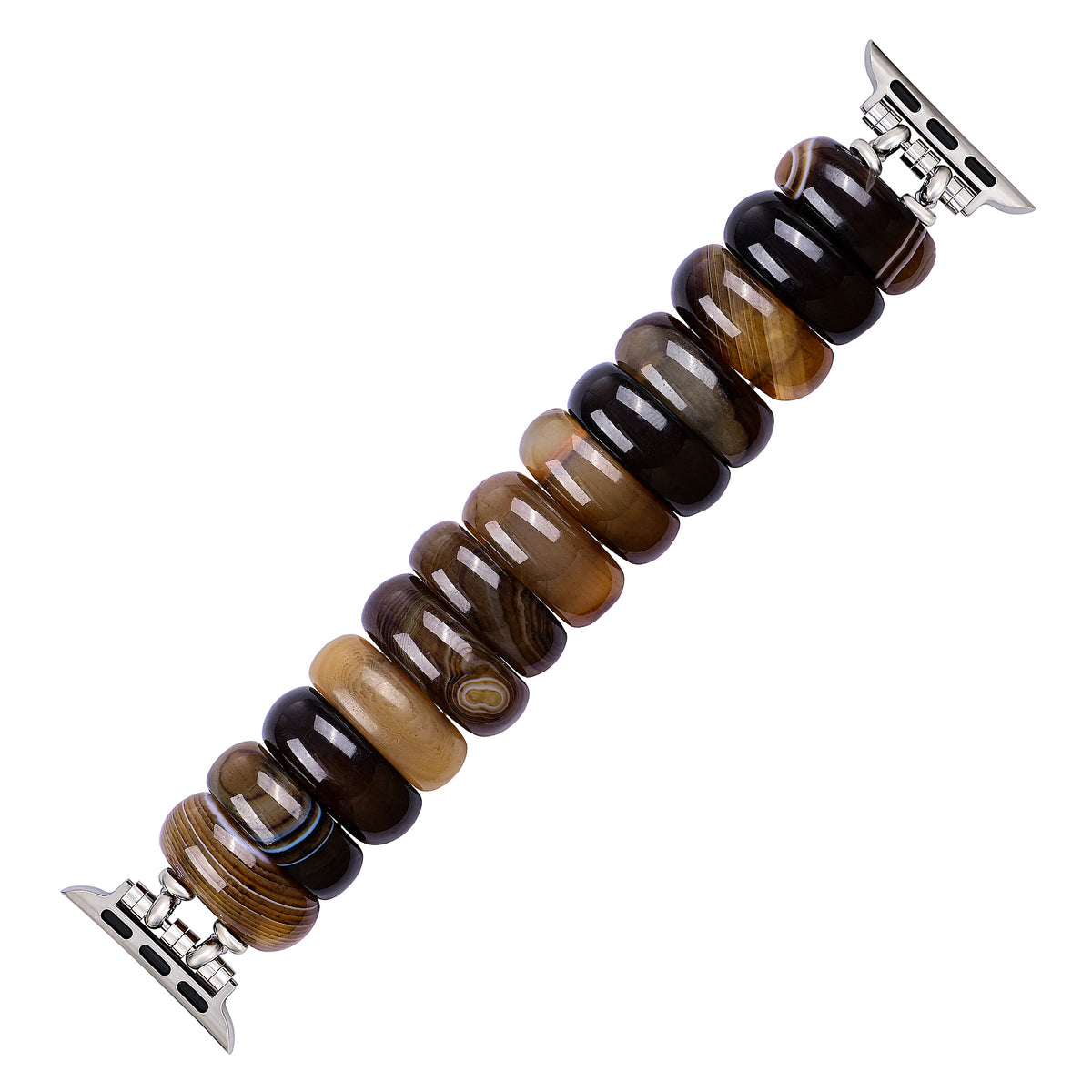Bracelet extensible en agate Earthly Ember pour Apple Watch