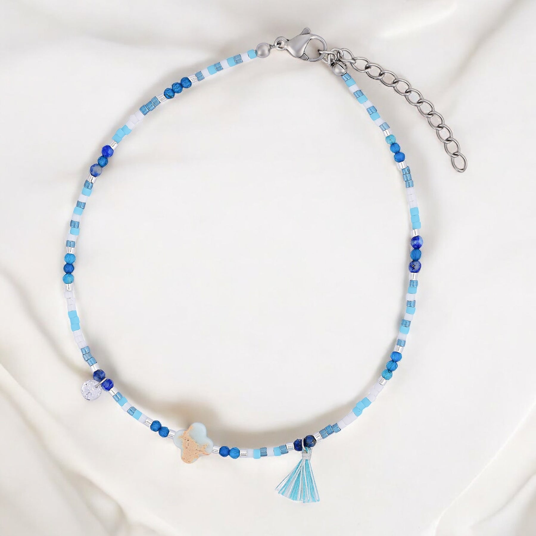 Bracelet de cheville Lapis Océan Breeze