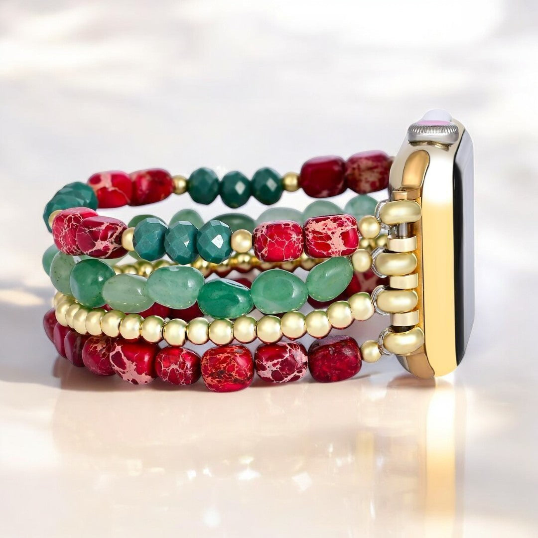 Bracelet Apple Watch Noël Élégance Or Éternel