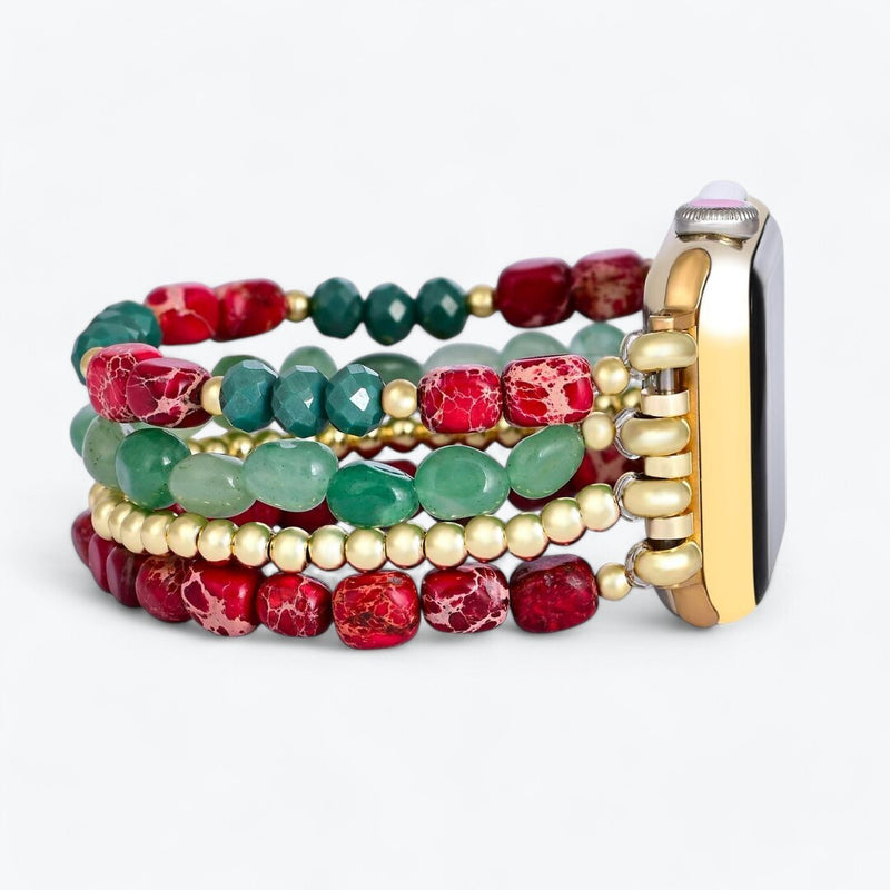 Bracelet Apple Watch Noël Élégance Or Éternel