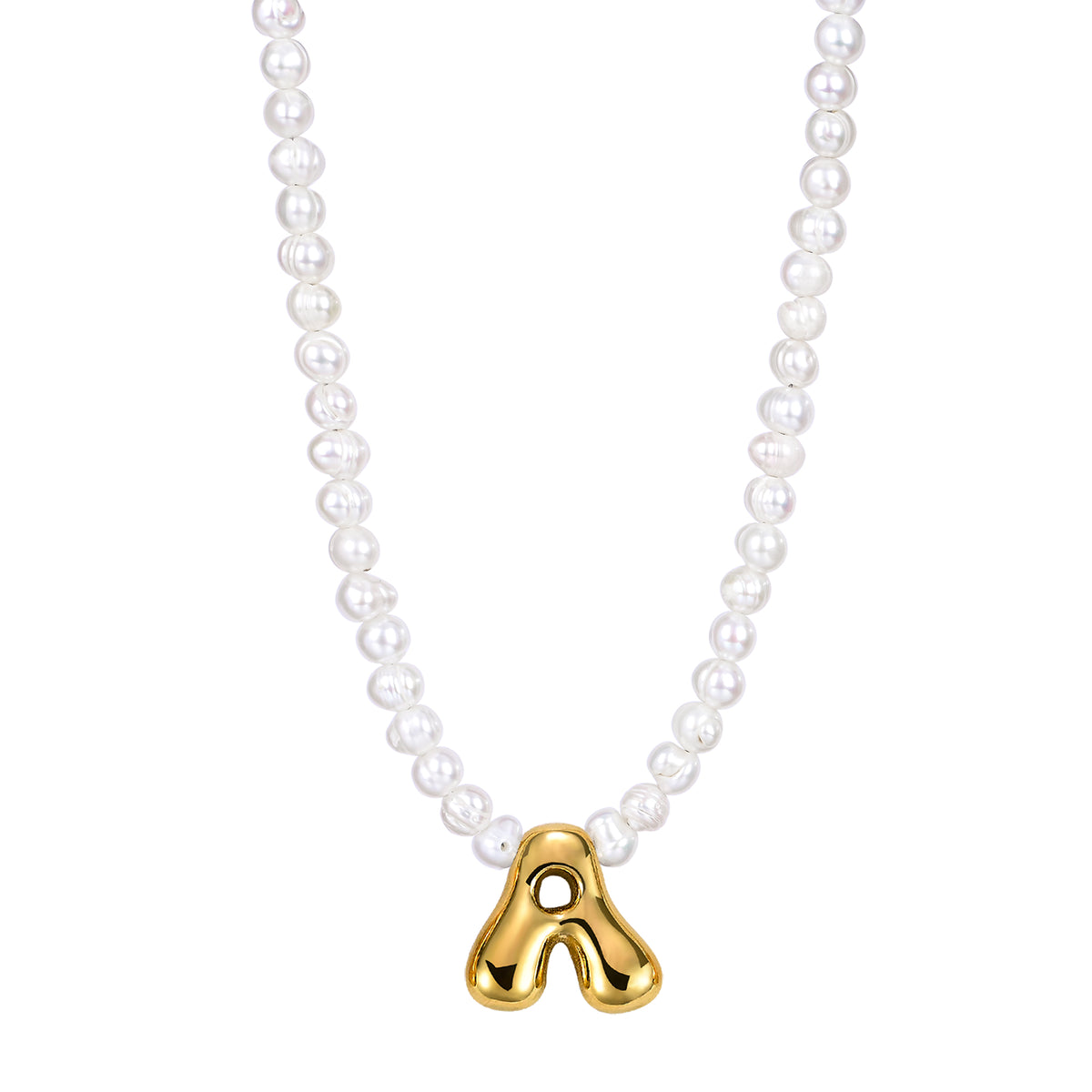 Collier Initial en Perles Bulles