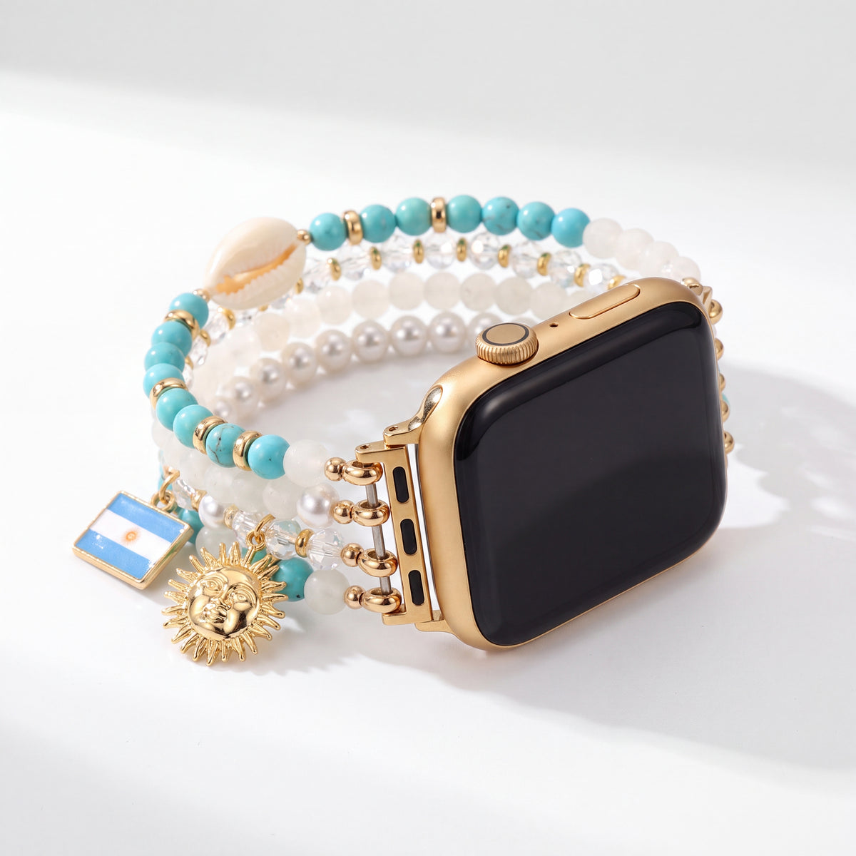Bracelet Apple Watch Argent Albiceleste Stretch