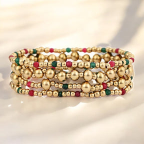 Ensemble de bracelets magiques en or de Noël