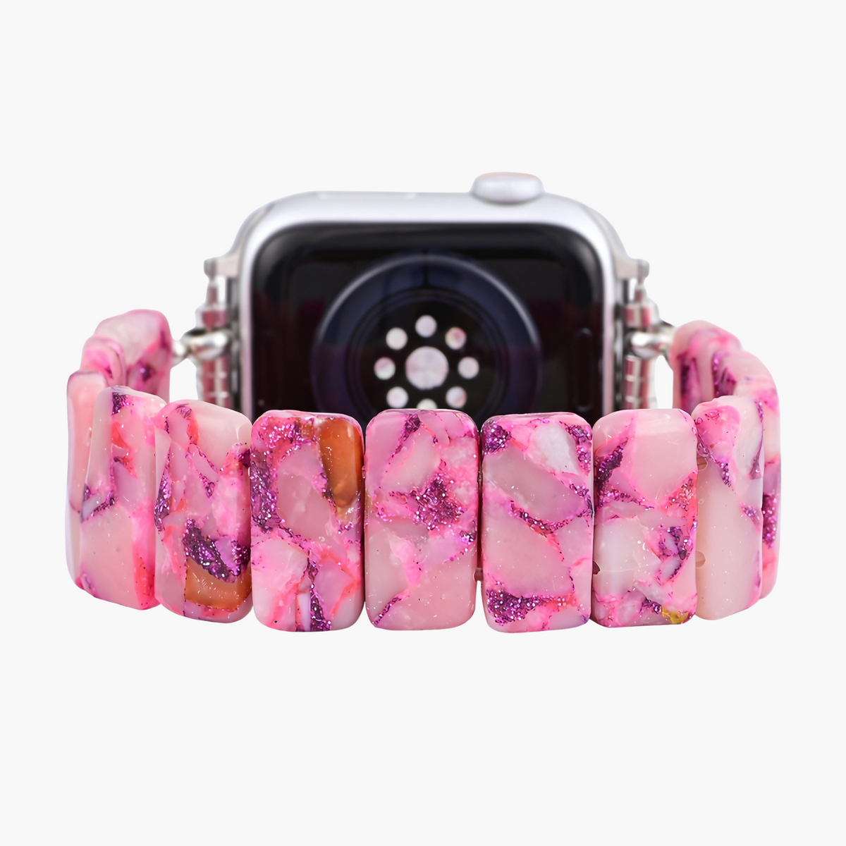 Bracelet extensible en marbre rose pour Apple Watch