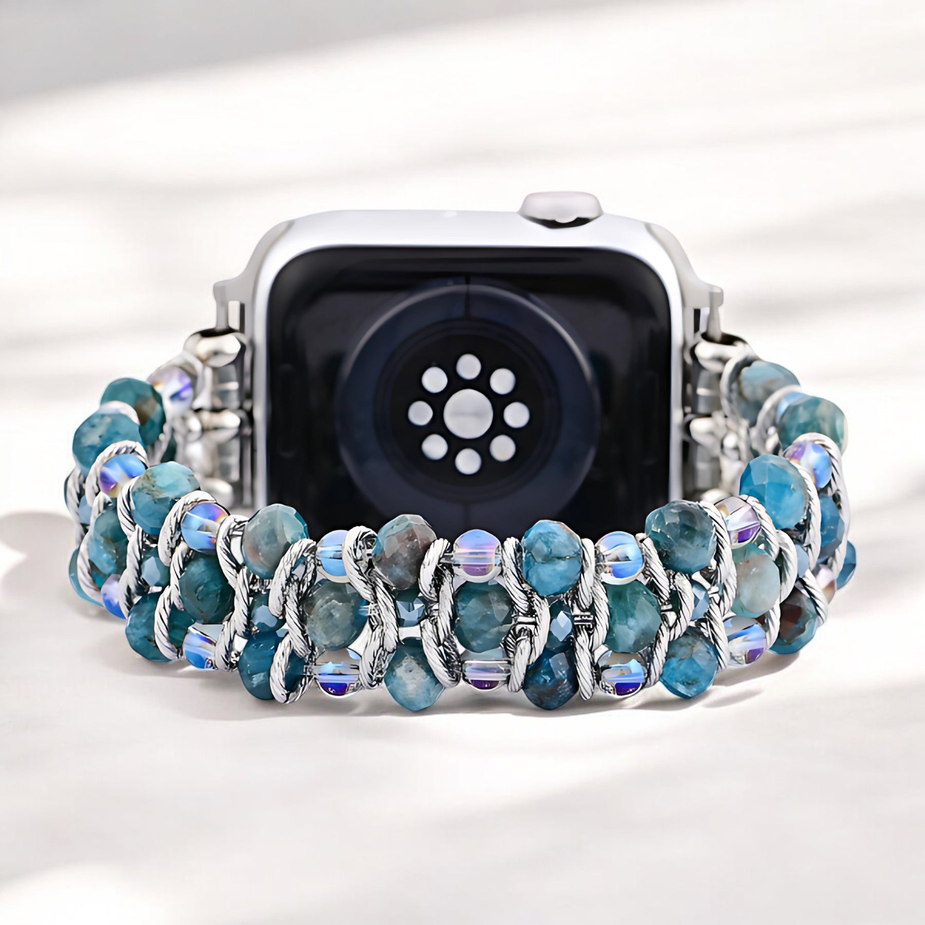 Bracelet tressé Apatite Azure pour Apple Watch