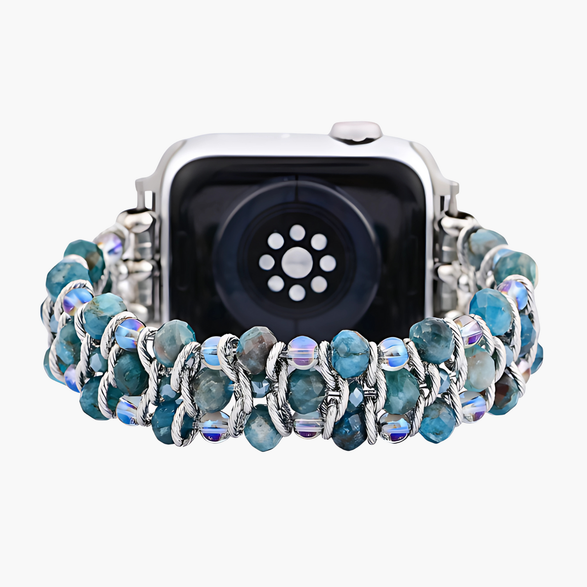 Bracelet tressé Apatite Azure pour Apple Watch