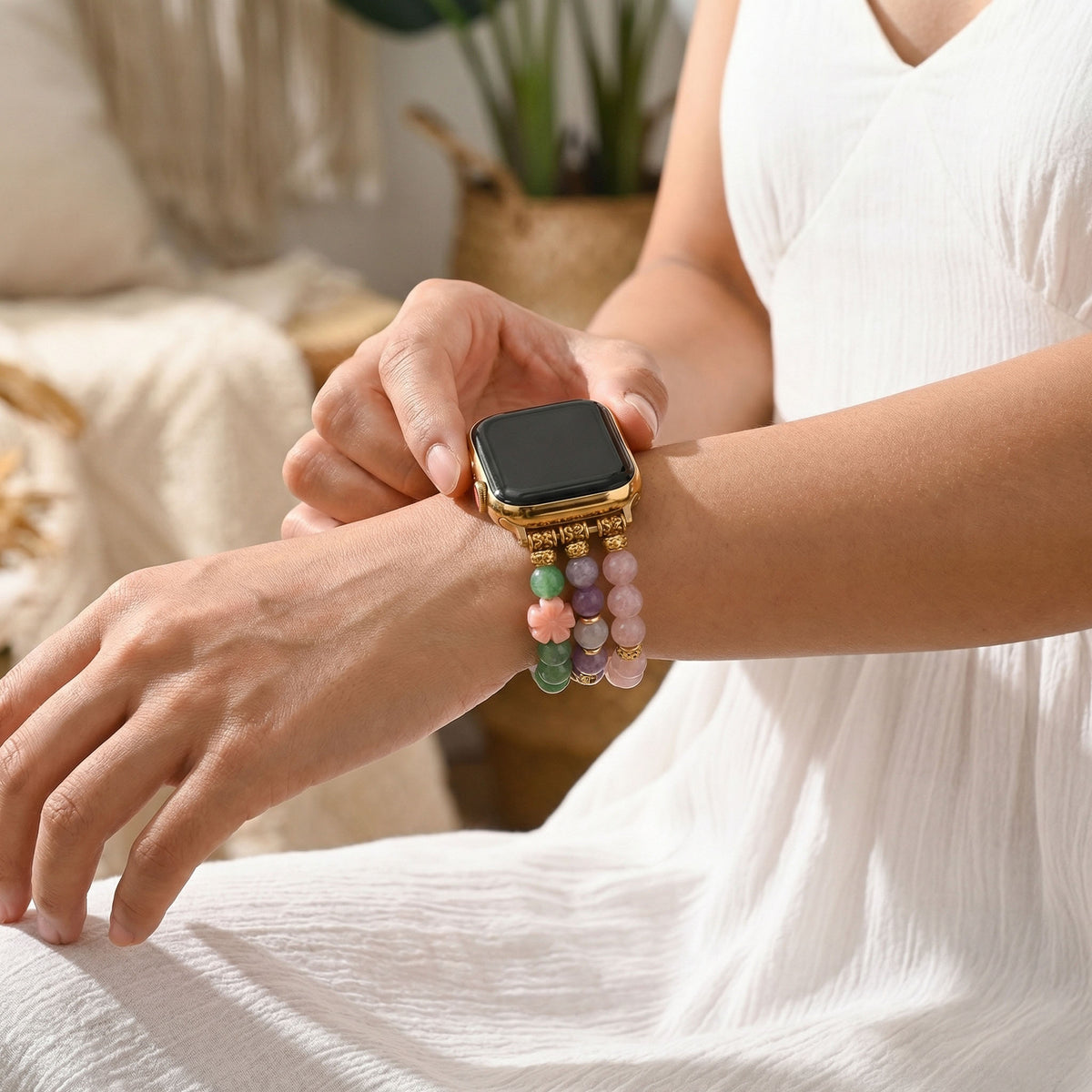 Bracelet Apple Watch Eternal Jade MOM Stretch