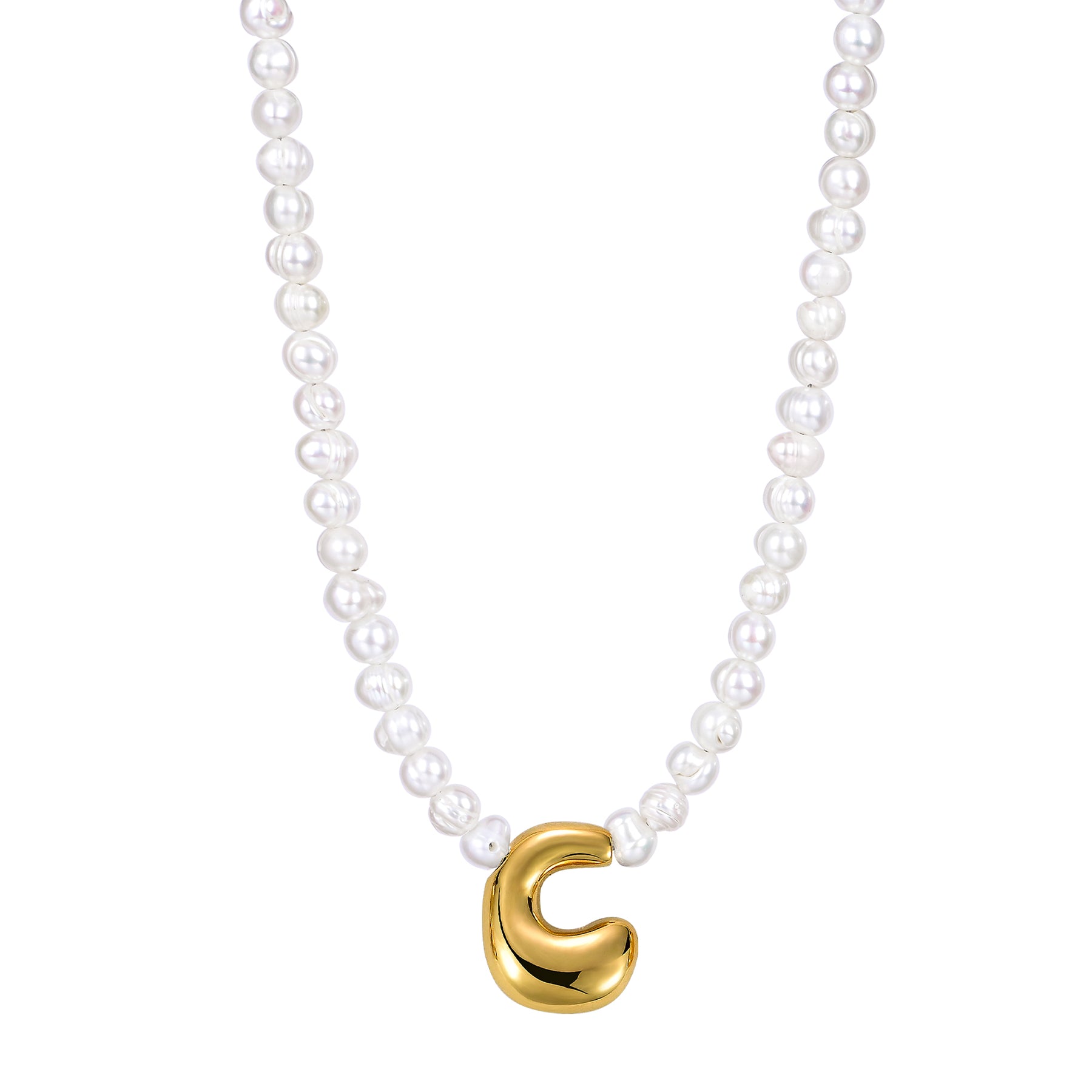 Collier Initial en Perles Bulles